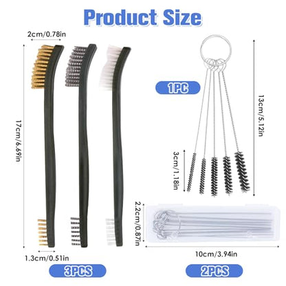Throttle Body Cleaner Kit, Carburetor Cleaning Kit, Torch Tip & Carb Dirt Remove Cleaner Set - style: 20 Cleaning Wires & 5 Fine Brushes & 3 Double-Ended Brushes