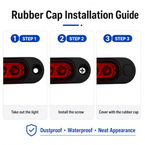 15 LED Trailer Brake Tail Light, LED Bar Stop Turn Tail Lights Waterproof Assembly Third 3rd Brake Strip Red Light for Marine Boats Golf Cart Offroad Truck RV UTV ATV - color: Red Lens