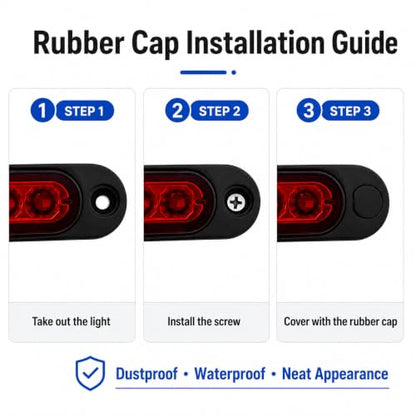 15 LED Trailer Brake Tail Light, LED Bar Stop Turn Tail Lights Waterproof Assembly Third 3rd Brake Strip Red Light for Marine Boats Golf Cart Offroad Truck RV UTV ATV - color: Red Lens