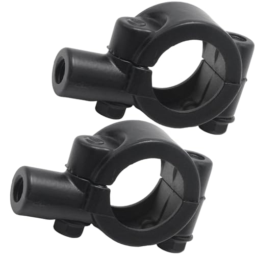 7/8" 22mm Motorcycle Mirror Mount 10mm Thread Mirrors Mounts Adapter, Handle Bar Clamps for Motorcycles ATV Scooter Bicycle Bike Handlebar Mirror Clamp Bracket Black (Pack of 2) - size: 7/8" Handlebar 10mm Thread