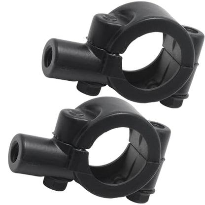 7/8" 22mm Motorcycle Mirror Mount 10mm Thread Mirrors Mounts Adapter, Handle Bar Clamps for Motorcycles ATV Scooter Bicycle Bike Handlebar Mirror Clamp Bracket Black (Pack of 2) - size: 7/8" Handlebar 10mm Thread