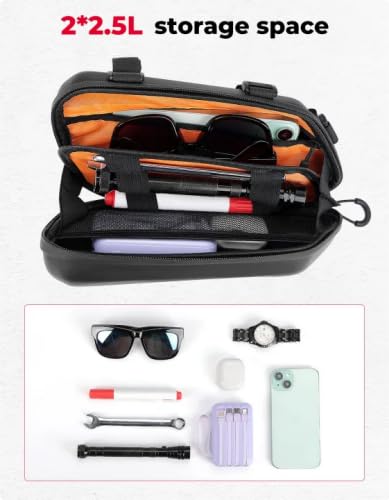 KEMIMOTO Motorcycle Side Bag, EVA Hard Shell Tool Bags Compatible with Rebel 300 500 (2017-2026) - Universal Motorcycle Saddlebag Side Frame-Mounted and Rear Storage 2.5L*2 - style: Eva-1 Pair