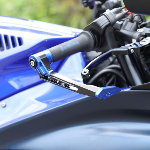 Motorcycle Brake Clutch Lever Guards Bar End Handguard Compatible with H.onda CBR 500R CBR600RR/CBR1000RR | Handlebar Protector CBR125/250R/300R Accessories (Blue) - color: Blue