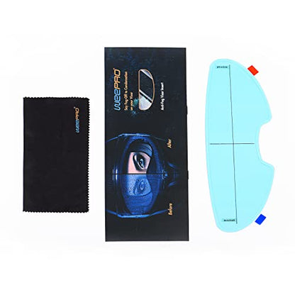 Anti Fog Film for Motorcycle Helmet Visor Compatible with QWART Helmet Visor 3.6" x 10.55" | Protector Film Defogger Fog Resistant for Helmet Shield Lens - size: QWART