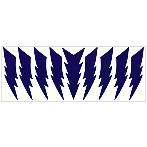 LiteMark Reflective Lightning Bolt Sticker, Bike, Helmet, Purple, 4 Inch - Pack of 9 Pcs - color: Purple