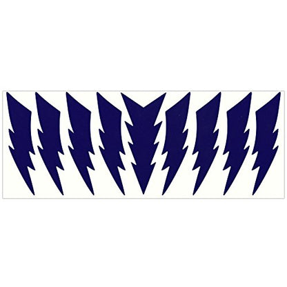 LiteMark Reflective Lightning Bolt Sticker, Bike, Helmet, Purple, 4 Inch - Pack of 9 Pcs - color: Purple