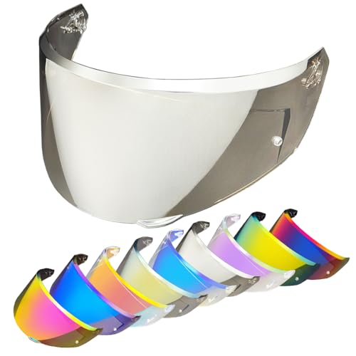 Replacement Helmet Visor for New K3 (Size S, M, L), Motorcycle Helmet Shield Faceshield Visor Lens Compatible with AGV K3 DOT(E2206) Helmet (Revo Clear Silver) - color: Revo Clear Silver