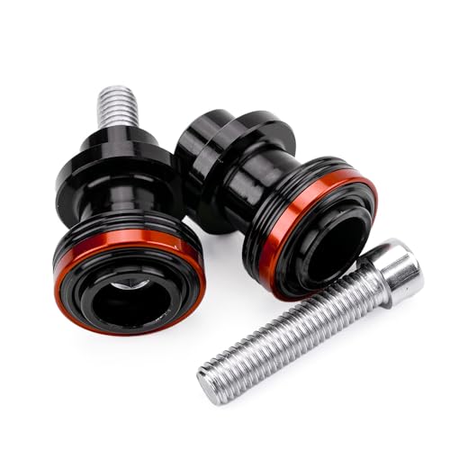 M8 Swingarm Spools Sliders, CNC Billet Aluminum Universal Paddock Rear Stand Screws Bobbins, Fits for CBR600RR CBR1000RR, GSXR600/750/1000, ZX6R ZX10R Z650 Z900, SV650,S1000RR– 2 PCS (Red) - color: Red