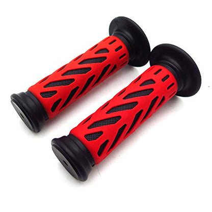 ATV WATERCRAFT Web Gel Style H Grips RED Compatible with ATV QUAD BOMBARDIER JET SKI ATV RECON RINCON Brute Force Prairie ATV BRUIN GRIZZLY KODIAK(7/8" BOTH SIDE) - color: A