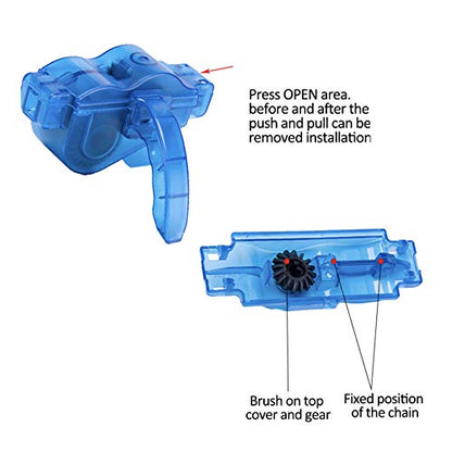 Bike Cleaner Tools, Chain and Gear Cleaning Brush Maintenance Kit for Bike & Motorcycle