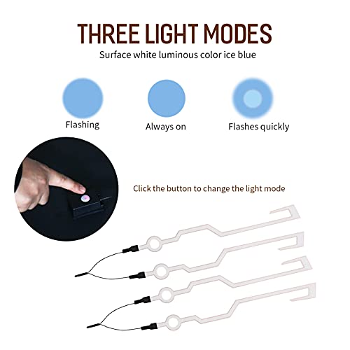 Motorcycle Helmet Light Kit,Ice Blue Waterproof 3 Mode LED Light Night Riding Signal Helmet Light for Motorcycle Bike Helmet - color: Ice Blue
