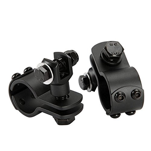 INNOGLOW 32mm 1-1/4" Highway Foot Peg Clamps - Heavy Duty Billet Aluminum Motorcycle Footpeg Bracket Mounts Fit for Engine Guard Frame Tube Harley Honda Yamaha Kawasaki ATV UTV