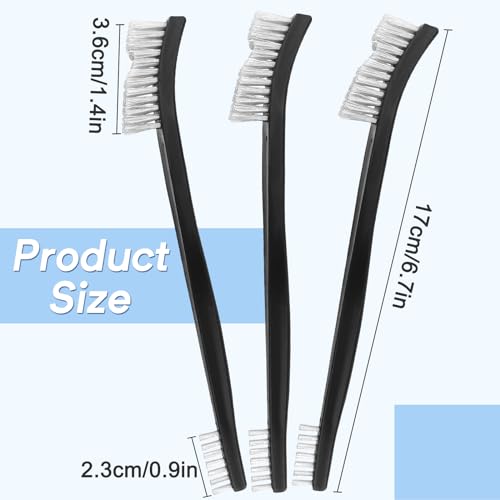 Gun Cleaning Brush, 10 Pcs All Purpose Gun Brushes, 7 Inch Double-Ended Jewelry Cleaning Brush with Plastic Handle, Gun Cleaning Bristle Brushes for Metal (10 pcs Nylon) - size: 10 pcs Nylon