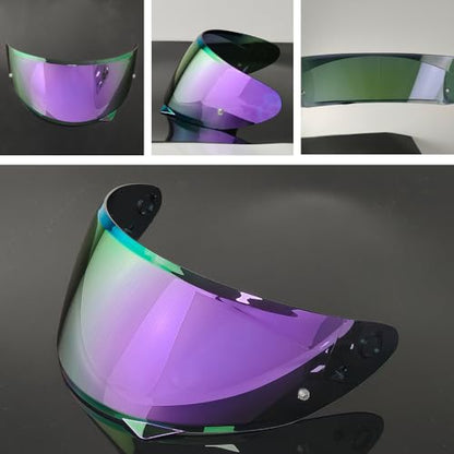 HJ-34P Helmet Visor Replacement for HJC C10.Motorcycle Helmet Shield UV Protection Compatible with HJC C10 (Revo Deep Purple+Anti Fog Film) - color: Anti Fog Film+revo Deep Purple