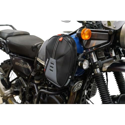 TUSK Sidekick Tank Saddle Bag Kit Black/Grey for Royal Enfield Himalayan 2016-2023