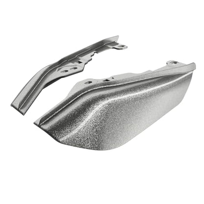Advanblack 2025 Road Glide Mid Frame Air Deflectors Heat Shields Deflector for Harley Touring '09-'25 Harley RG, Street Glide, Road King (Mercury Silver) - color: Mercury Silver