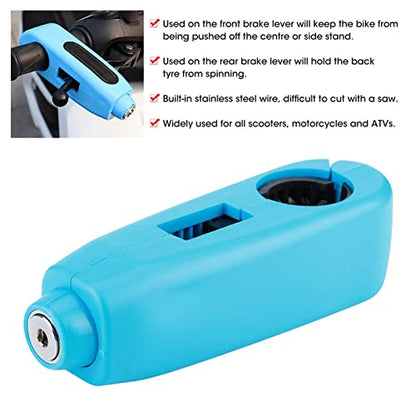 ZJchao Throttle Lock, ATV Locks Theft Handlebar Safety Lock Brake Throttle Grip Theft Brake Universal for Scooter ATV (Blue) - color: Blue