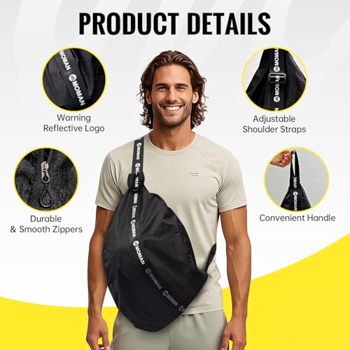 Moman Motorcycle Helmet Backpack, B1 Reflective Multifunctional Motorbike Helmet Bag Large Capacity Helmet Storage Shoulder Bag for Travel Riding Cycling
