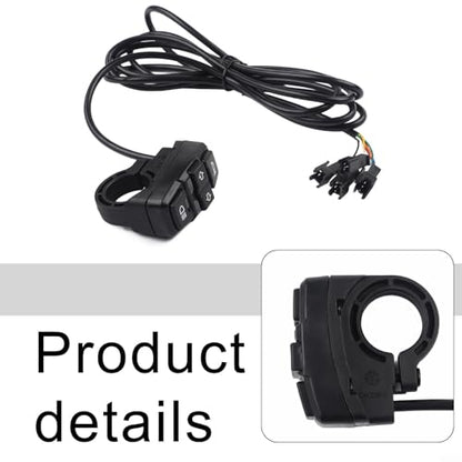 Black Waterproof Motorcycle Handlebar Switch For Turn Signals And For HORN Control, ABS On/Off Button For Most Motorcycles