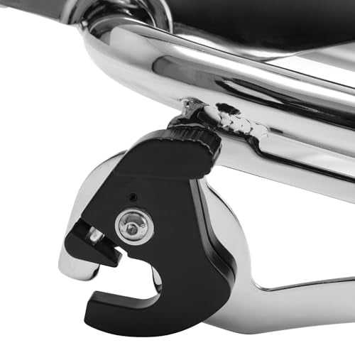XFMT Motorcycle Chrome Detachable Stealth Two-Up Luggage Rack for Harley Touring Road King Street Glide Road Glide Electra Glide 2009-Later - color: Stealth Luggage Rack-Chrome