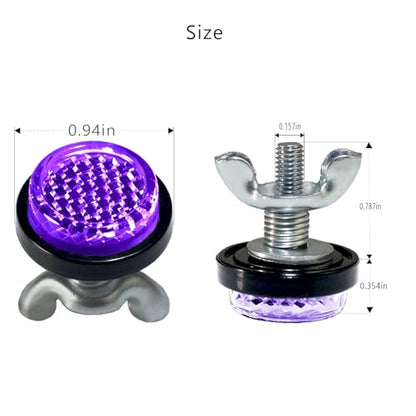 Purple Reflector Motorcycle License Plate Bolts and Nuts - color: Purple