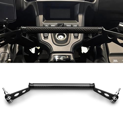 Motorcycle Phone Mount Carbon Fiber & Carbon Steel for Goldwing 1800 GL1800 2001-2017, Handlebar Navigation Mount with 22mm Crossbar Vibration Dampening Custom Accessory (Black)