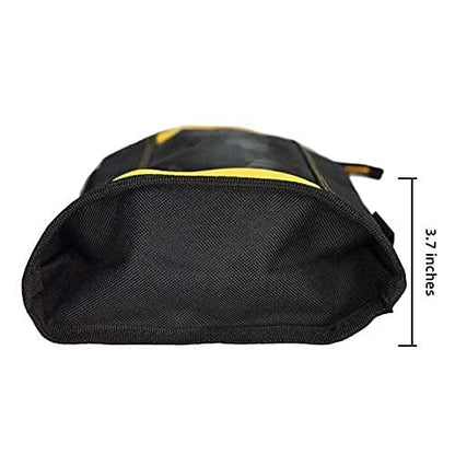 MELOTOUGH Canvas Zipper Tool Pouch Zipper Bag -Fastener bag with Mesh Window and Hanging Grommets 2 pack - color: Yellow color