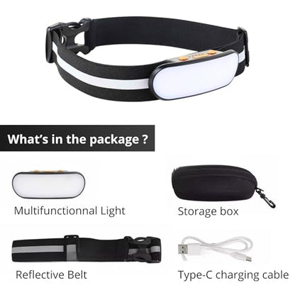 Belt lamp, Running Light, Outdoor Sports Belt Light, LED Jogging Belt, Waist Light for Night Sports, Lighting for Night Hiking/Training