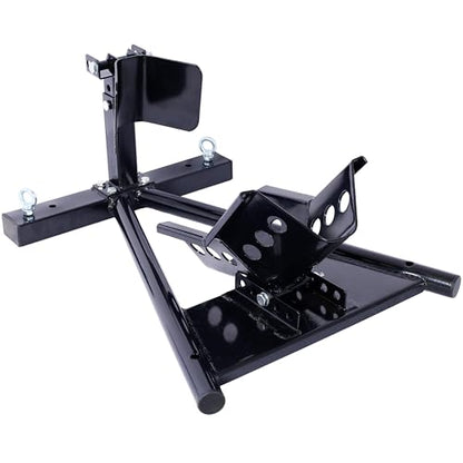 Gecheer Motorcycle Fork Chock Stand for 17"-21" Front Wheels, Steel Construction with Safety Lock for Secure Storage and Transport