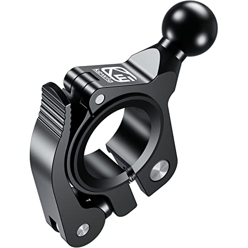 BRCOVAN 17mm Ball Handlebar Clamp Mount Base, Fit for Round Rails 0.5'' / 0.875'' / 1'' / 1.125'' / 1.26'' in Diameter, Tool-Free Installation