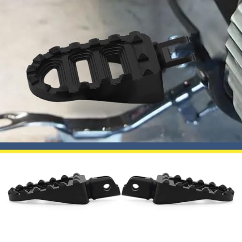 Motorcycle Foot Pegs MX Front Pegs Footrest Fit for Harley 2018-later Softail Low Rider S Breakout FXLRS Fat Bob 114 Street Bob FXBB Fat Boy Sport Glide FLSB (Black) - color: Black