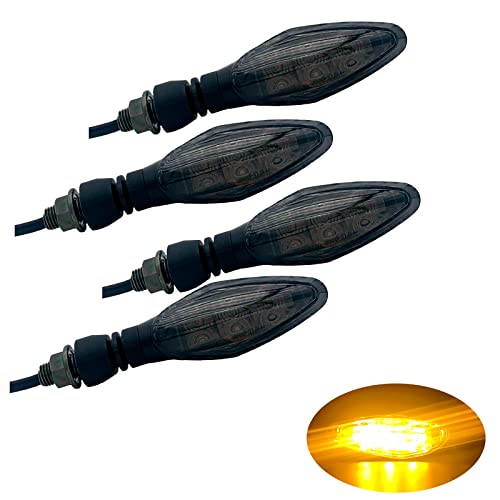 LED Turn Signal Lights Motorcycle Accessories E-MARK Motorbike High brightness DC12V - color: Smoke / 4pcs, size: Model 2