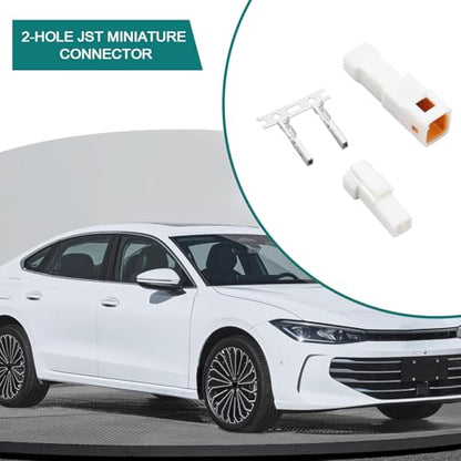 10 Sets 2 Pin JST Connector Socket Plug Male Female Mini Waterproof Housing 02T/02R-JWPF for Automobile Wiring Harness Plug