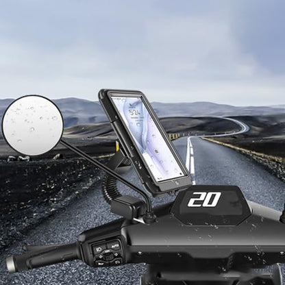 Vaguelly Waterproof Bike Navigation Rack and Motorcycle Phone Holder with All-Inclusive Case for Outdoor Cycling and Motorbike Use