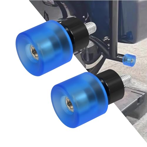 Motorcycle Decorative Wheel M12 Screw Rotatable Crash Bar End Sliders Engine Guard Collision Protector Fit for Harley Saddlebag Guard Engine Guard Bar 2Pcs - color: #1 Blue