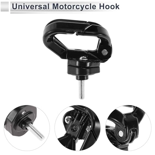 Universal Motorcycle Helmet Hanger Hanging Scooter Pothook Hook Electric Scooter Handlebar Luggage Bag Holder with Double Claw Hook for Most Moped Scooters Bicycles Black 1 Pc