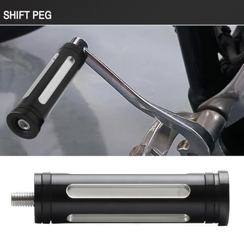 Motorcycle Extended Shifter Peg Toe Foot Shift Peg for Harley Softail Sportster Dyna Touring Road King Street Glide Road Glide Fat Bob (Black white) - color: Black white