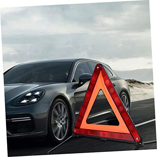Reflective Warning Triangle Kit for Roadside Emergencies Safety Sign for Vehicles Compact Car Storage Easy Setup Red Emergency Sign