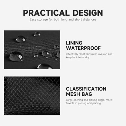 Motorcycle Saddle Bag Lid Organizers Side Case Trunk Storage Gear Bag Pocket Compatible with Honda Gold Wing Tour DCT Airbag 1800 GL1800 F6B GL 1800 2018-Up (A Pair of Bags)
