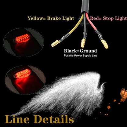 Universal Rear Fender With LED Motorcycle Brake Tail Light Fender for Off-road Motorcycle Dirt Bike (Smoke Lens) - size: NO.2-Smoke