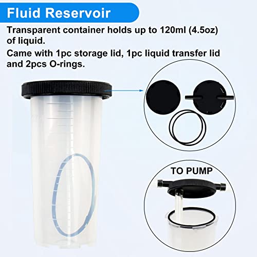 JoyFans 2 in 1 Hand Vacuum Pump Brake Bleeder Kit, One-Man Brake Clutch Fluid Power Steering Fluid Bleeding System Tester Tool for Automotive Motorcycle Car & Kitchen Food Canning Use (Red) - color: Red