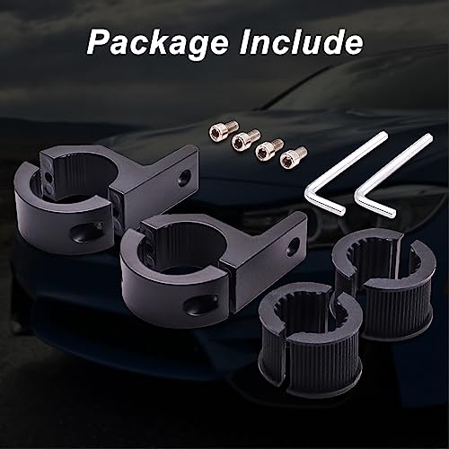 Motorcycle Mounting Bracket, LED Pods Auxiliary Driving Fog Lights Mounting Brackets Kit, LED Light Bar Horizontal Bar Clamp Mounting Kit,2Pcs (17mm-25mm) - size: 17mm-25mm