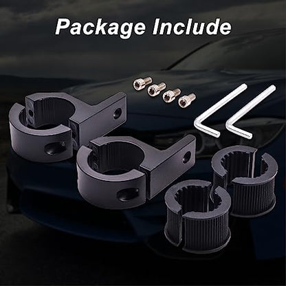 Motorcycle Mounting Bracket, LED Pods Auxiliary Driving Fog Lights Mounting Brackets Kit, LED Light Bar Horizontal Bar Clamp Mounting Kit,2Pcs (17mm-25mm) - size: 17mm-25mm