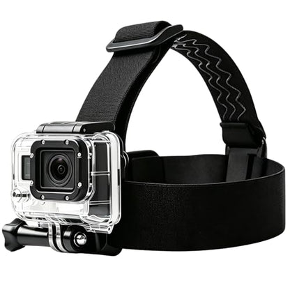 Head Strap Mount Compatible with GoPro Hero 13 12 11 10 9 8/AKASO EK7000 Brave 4 7 LE V50X/DJI Osmo/ODDV/Hiicam/Dragon Touch/Icefox/WOLFANG/Jadfezy Action Cameras Elastic Flexible Head Belt