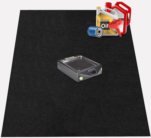 AiBOB Oil Spill Mat, 70 X 60 inches, Garage Floor Mat Under Car, Waterproof Backing Absorbent Pad Protects Floor, Durable, Reusable, Black - size: 70'' X 60''
