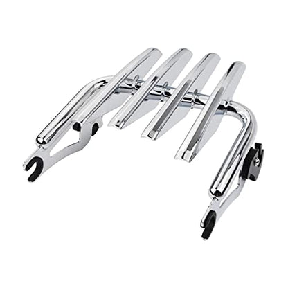 Detachable Sissy Bar Upright Passenger Backrest Pad & Luggage Rack For Harley Touring Road King Street Glide Road Glide 2009-2025 - color: Chrome #2