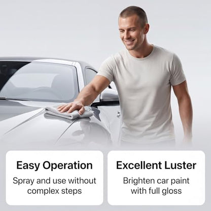 Ready-to-Use Car Ceramic Coating Spray Kit, Hydrophobic Auto Paint Protector, Deliver Ultra High Gloss, Super Water Repellency & Smooth Surface, Long Lasting Vehicle Paint Care Coating