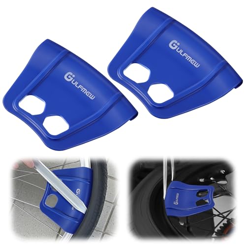 Rim Protectors for Tire Changing, 2 Piece Wheel Rim Guard Kit for Motorcycle, Bicycle, Scooter & E Bike, Durable Tire Lever Protection Tool, Non Slip, Reusable Maintenance Accessory - color: Blue