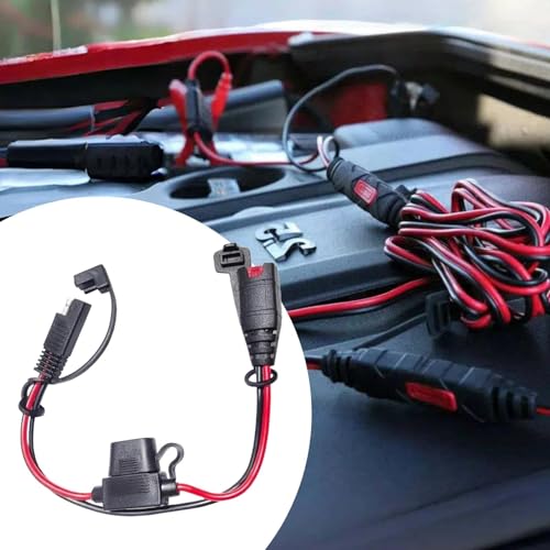 SAE Adapter Connection Components Compatible with NOCO Genius 5 GC009 Intelligent Battery Charger 4269, with 14AWG Pure Copper SAE Connector Tail Fiber, Used for Motorcycle/ATV/UTV/car