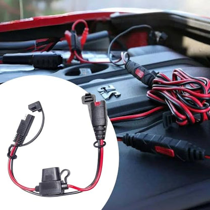 SAE Adapter Connection Components Compatible with NOCO Genius 5 GC009 Intelligent Battery Charger 4269, with 14AWG Pure Copper SAE Connector Tail Fiber, Used for Motorcycle/ATV/UTV/car